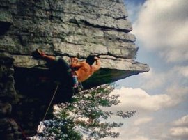 Carlos Munoz, a manager at Brooklyn Boulders, climbed