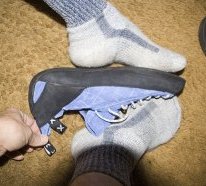 here is my size 7EEEEEE foot against the size 15 rock shoe here is my size 7EEEEEE foot against the size 15 rock shoe