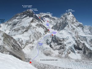 Mt. Everest South Col route