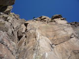 Rock Climbing Photo: High on the route.