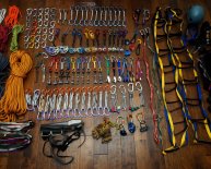 Trad climbing gear